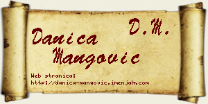 Danica Mangović vizit kartica